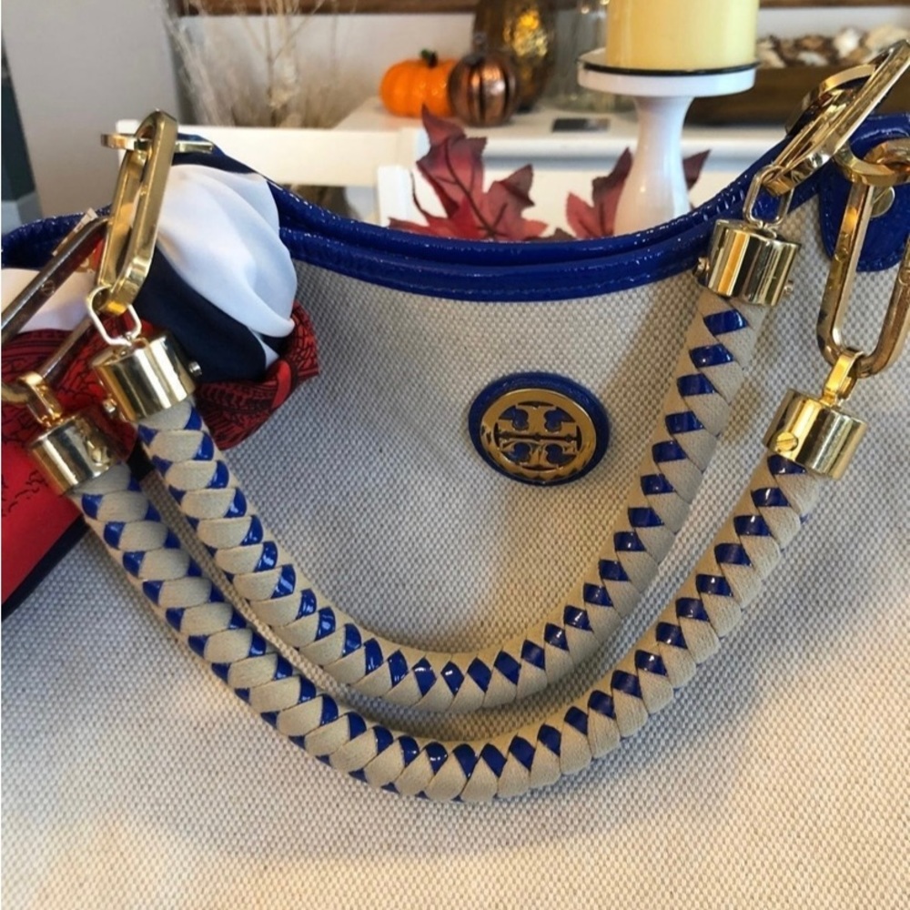 Tory Burch canvas large channing tote